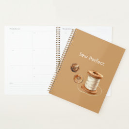 Crème Bruin Ivoor Naai Perfecte Knopen Draad Planner