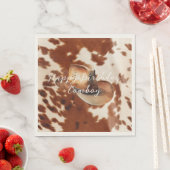 Crème Bruin Koeienhuid Cowboy Pet Servet (Insitu)