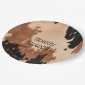 Crème bruin Koeienhuid Papieren Bordje (Gekanteld)