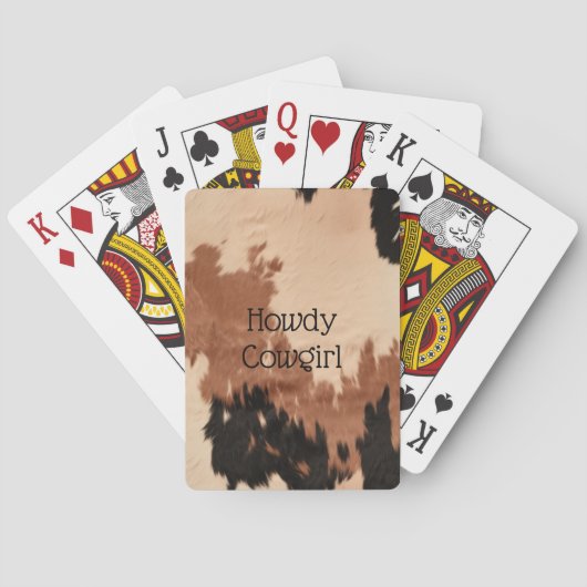 Crème bruin Koeienhuid Pokerkaarten (Achterkant)