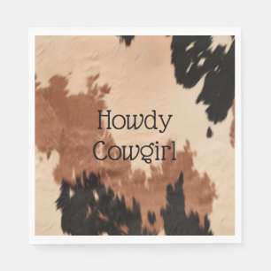 Crème bruin Koeienhuid Servet