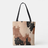 Crème bruin Koeienhuid Tote Bag (Achterkant)