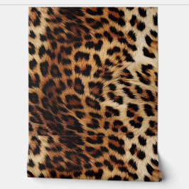 Crème Bruin Leopard Dierenprint Behang