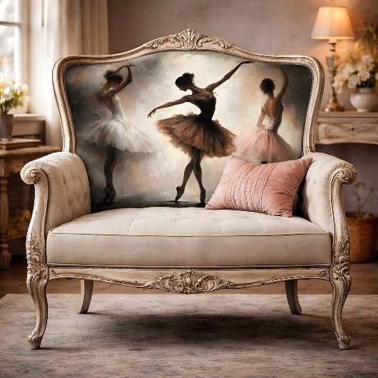 Crème Bruin Roze Ballerina's Abstract Decoupage Tissuepapier