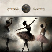 Crème Bruin Roze Ballerina's Abstract Decoupage Tissuepapier