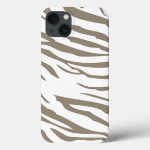 Crème Bruin Witte Zebra Print Case-Mate iPhone Case