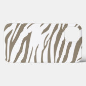 Crème Bruin Witte Zebra Print Case-Mate iPhone Case (Achterkant (horizontaal))