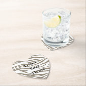 Crème Bruin Witte Zebra Print Kartonnen Onderzetters (Insitu)