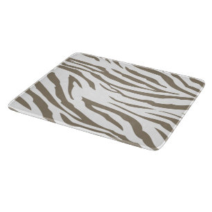 Crème Bruin Witte Zebra Print Snijplank
