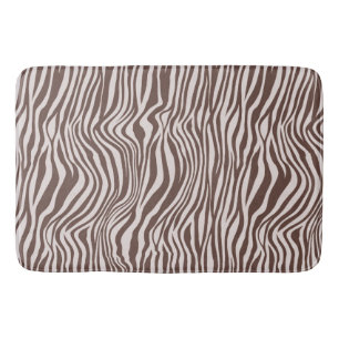 Crème Bruin Zebra Print Badmat