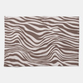 Crème Bruin Zebra Print Theedoek (Horizontaal)