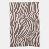 Crème Bruin Zebra Print Theedoek (Verticaal)