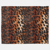 Crème bruin zwart Koeienhuid Fleece Deken (Voorkant (Horizontaal))