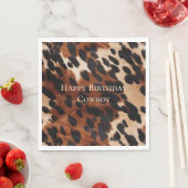 Crème bruin zwart Koeienhuid Servet (Insitu)