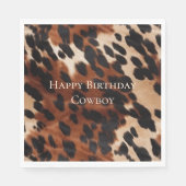 Crème bruin zwart Koeienhuid Servet (Voorkant)