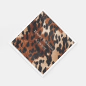 Crème bruin zwart Koeienhuid Servet (Hoek)