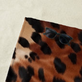 Crème bruin zwart Koeienhuid Strandlaken (In situ)