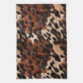 Crème bruin zwart Koeienhuid Theedoek (Verticaal)