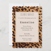 Crème Bruin Zwart Leopard Goud Glitter Kaart (Voorkant)
