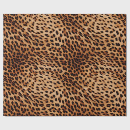 Crème Bruin Zwart Luipaard Cadeaupapier (Vlak)