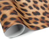 Crème Bruin Zwart Luipaard Cadeaupapier (Rol Hoek)