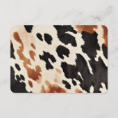 Crème Bruin Zwart Westerse Huwelijks RSVP Informatiekaartje (Achterkant)