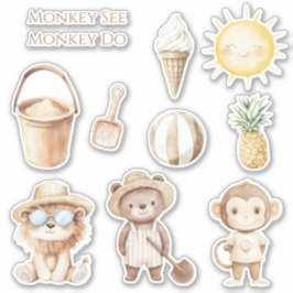 Crème Bruine Aap Ah Eff Copycat Sticker