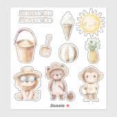 Crème Bruine Aap Ah Eff Copycat Sticker (Vel)