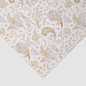 Crème Bruine Boho Boheemse Verjaardag Tissuepapier (Detail)