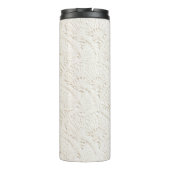 Crème Bruine Boho Boheemse Vlinder Thermosbeker (Achterkant)