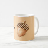Crème Bruine Eikel Koffiemok (Voorkant rechts)
