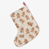 Crème Bruine Gemberkoek Koekjes Grote Kerstsok (Achterkant (Hangend))