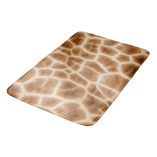 Crème Bruine Giraffe Dierenprint Badmat (Gekanteld)