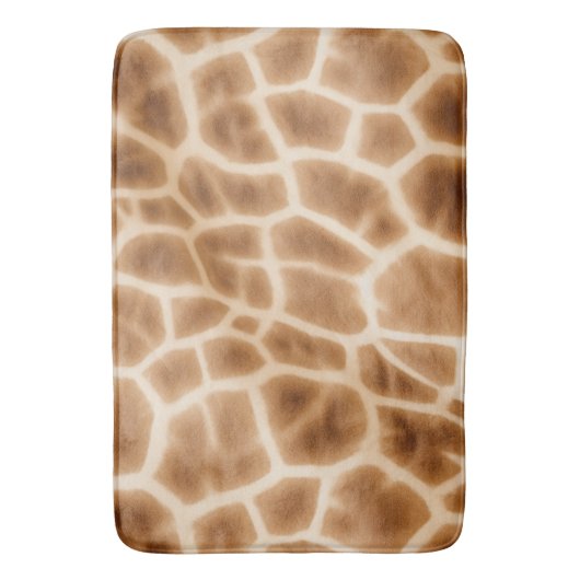 Crème Bruine Giraffe Dierenprint Badmat (Voorkant Verticaal)