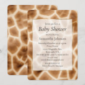 Crème Bruine Giraffe Dierenprint Kaart (Voorkant / Achterkant)