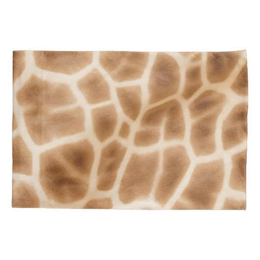 Crème Bruine Giraffe Dierenprint Kussensloop (Achterkant-Links)