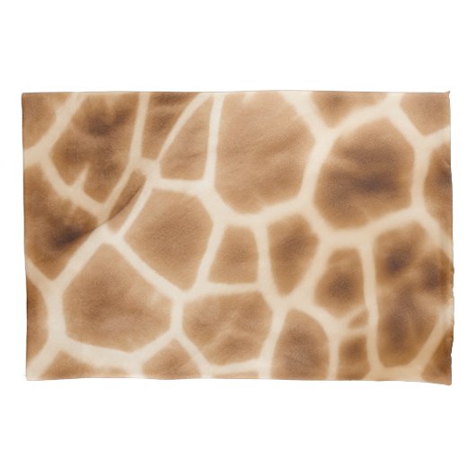 Crème Bruine Giraffe Dierenprint Kussensloop (Voorkant-Links)
