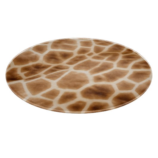 Crème Bruine Giraffe Dierenprint Snijplank (Hoek)