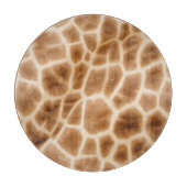 Crème Bruine Giraffe Dierenprint Snijplank (Voorkant)