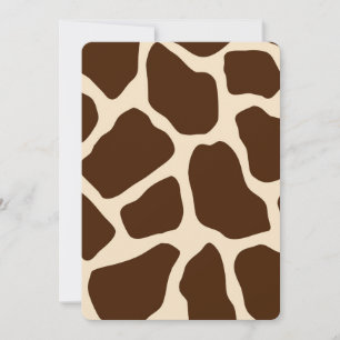 Crème Bruine Giraffe Print Baby shower Kaart