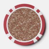 Crème Bruine Harten Valentijnsdag Liefde Poker Chips (Achterkant)