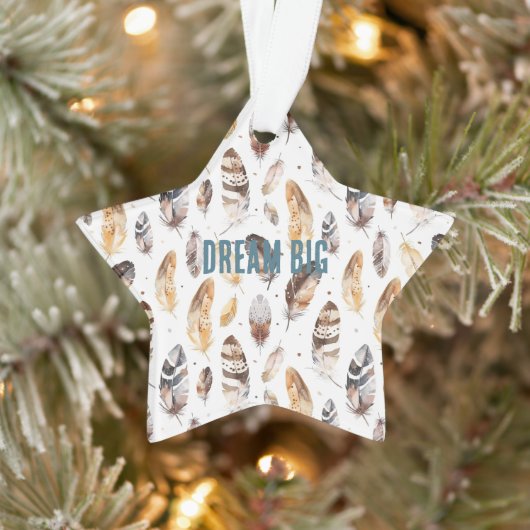 Crème Bruine Inheemse Stamveren Kerstmis Ornament (Boom)
