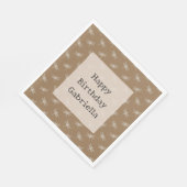 Crème bruine libellen servet (Hoek)