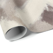 Crème Bruine Lijn Strepen  Cadeaupapier (Rol Hoek)