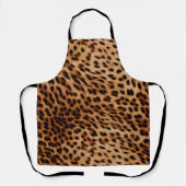Crème Bruine Luipaardprint Schort (Voorkant)