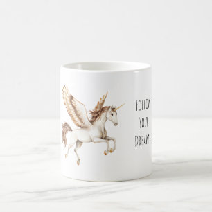 Crème Bruine Pegasus Eenhoorn Koffiemok