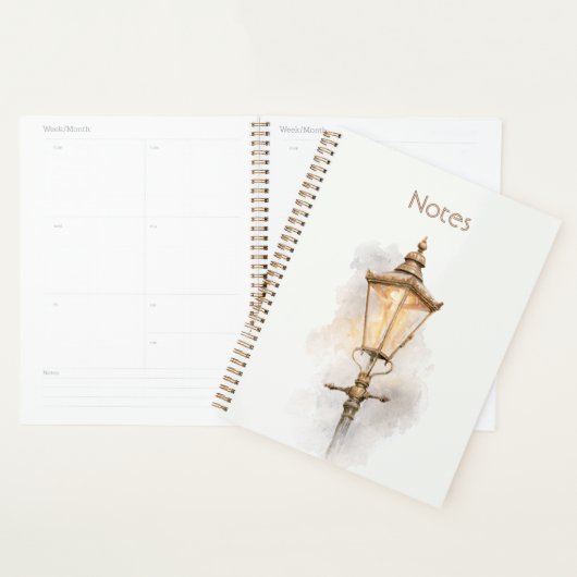 Crème Bruine Tane Straatlantaarn Planner (Display)