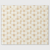 Crème Bruine Vierkanten Verjaardag Cadeaupapier (Vlak)