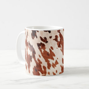 Crème Bruine Western Koeienprint Koffiemok