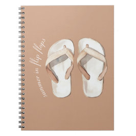 Crème Bruine Zomer Flip Flops Sandalen Notitieboek